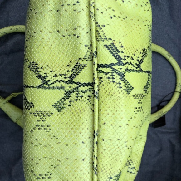 Cole Haan neon green/grey snake print tote. - Picture 12 of 13